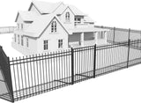 Heavy Duty Pinnacle Fence Barrier Kit with 4FT Height X 8FT Width Panels, Flat Top Gate, Posts & Connectors, Multi-options