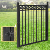 Heavy Duty Pinnacle Fence Barrier Kit with 4FT Height X 8FT Width Panels, Decorative Gate, Posts & Connectors, Multi-options