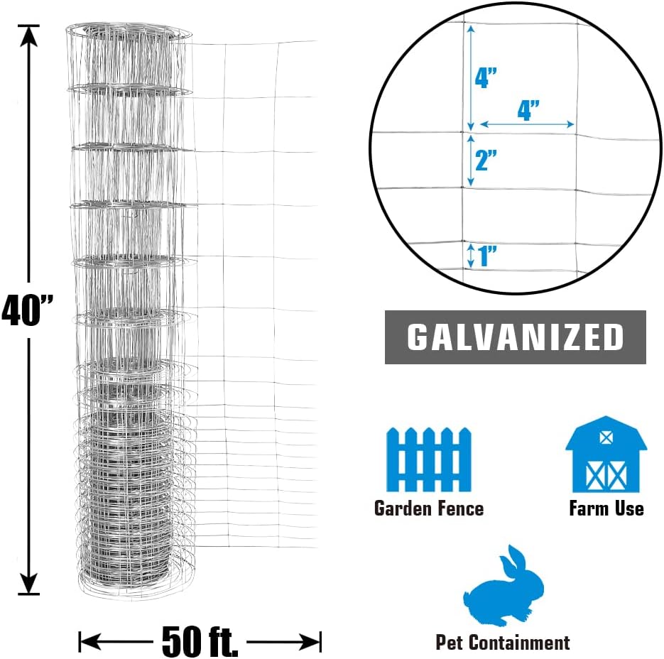 16 Gauge Galvanized Rabbit Guard Garden Fence