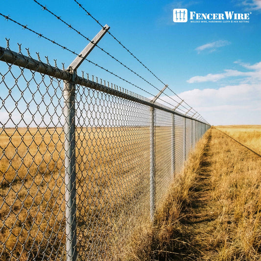 4 Point Barbed Wire with Gloves, 15 Gauge Galvanized Barb Craft Wire, Barb Wire Roll for Fencing, Crafts, Critter Deterrent, Yard and Garden