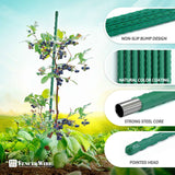 25 Pack Durable Metal Plant Supports Garden Stakes,3ft, 4ft, 5ft