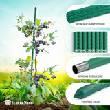 25 Pack Durable Metal Plant Supports Garden Stakes,6ft, 7ft