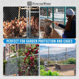 9 Gauge Green Vinyl Coated Galvanized Steel Chain Link Fence Fabric, Diamond Mesh Size 2-3/8 Inch, Multiple Options