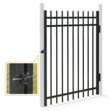 5FT Height X 4FT Width Heavy Duty Pinnacle Fence Gate with Lock Attachment, Multiple Options