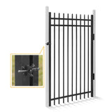 6FT Height X 4FT Width Heavy Duty Pinnacle Fence Gate with Lock Attachment, Multiple Options