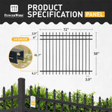 Heavy Duty Pinnacle Fence Barrier Kit with 5FT Height X 6FT Width Panels, Flat Top Gate, Posts & Connectors, Multi-options