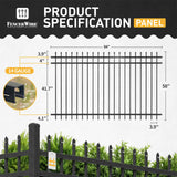 5FT Height X 8FT Width Heavy Duty Pinnacle Fence Barrier Panel, Multiple Options