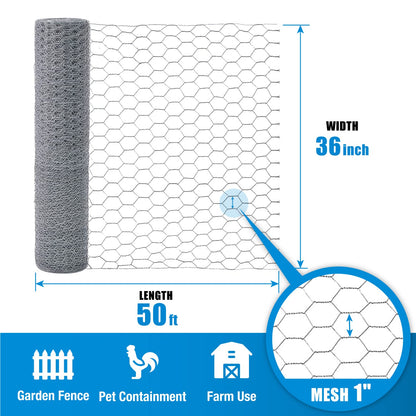 20 Gauge Galvanized Poultry Netting Mesh Size 1"