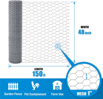 20 Gauge Galvanized Poultry Netting Mesh Size 1"