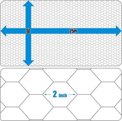 20 Gauge Galvanized Poultry Netting Mesh Size 2"