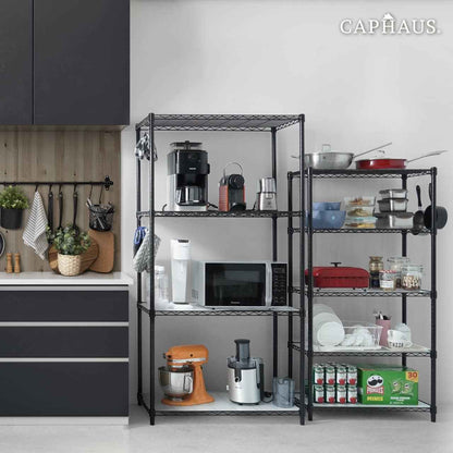 48 x 18 x 76 in. 6-Tier NSF Commercial Grade Heavy Duty Wire Shelving w/ Wheels and Clear Liners