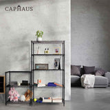 30 x 14 x 60 in. (62”H with wheels) 5-Tier Wire Shelving Unit, Adjustable Height Wire Rack Shelving, with Wheels, Black