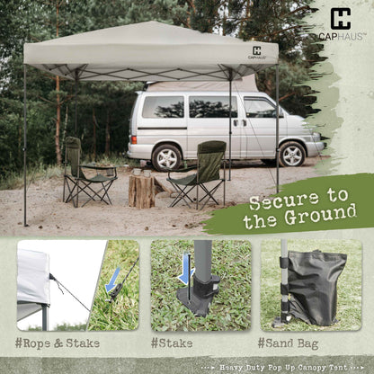 12 ft. x 12 ft. Patented One-Push Pop Up Outdoor Canopy Tent, 3 Color Available