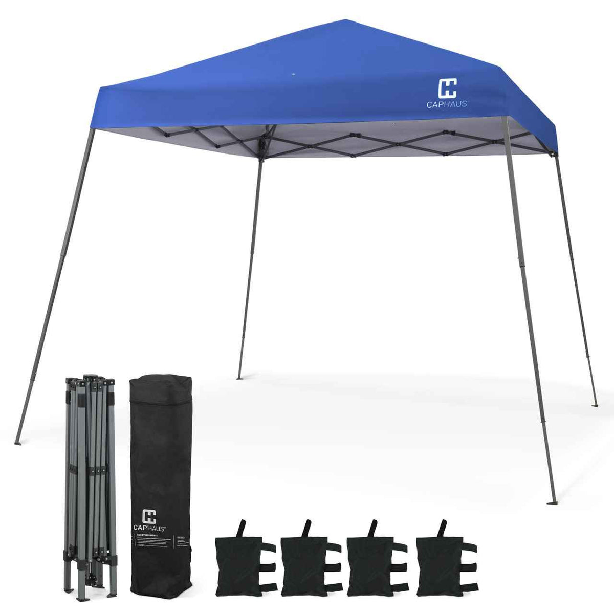 8ft. x 8ft Top Heavy-Duty Commercial Grade Pop Up Canopy Tent with Slant Legs, 3 Color Available