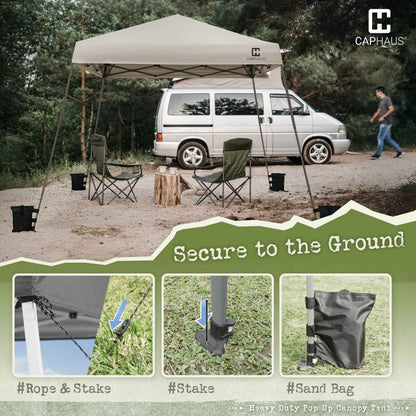 8ft. x 8ft Top Heavy-Duty Commercial Grade Pop Up Canopy Tent with Slant Legs, 3 Color Available