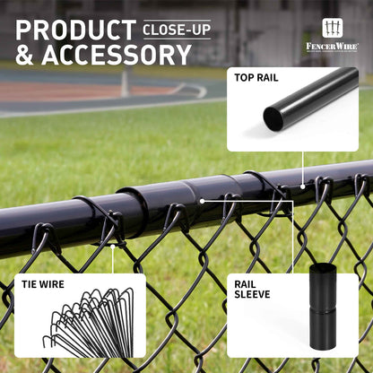 1-5/8" Silver Heavy Duty Top Rail Sleeve, Chain Link Parts, Multi-options