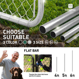 4/5/6 FT Black Galvanized Tension Bar, 48/60/72 Inch Flat Bar for 4'/5'/6' Chain Link Fence Parts, Multi-options