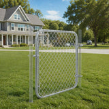 9 / 11.5 Gauge Galvanized Silver Steel Chain Link Gate Kit, Multi-options