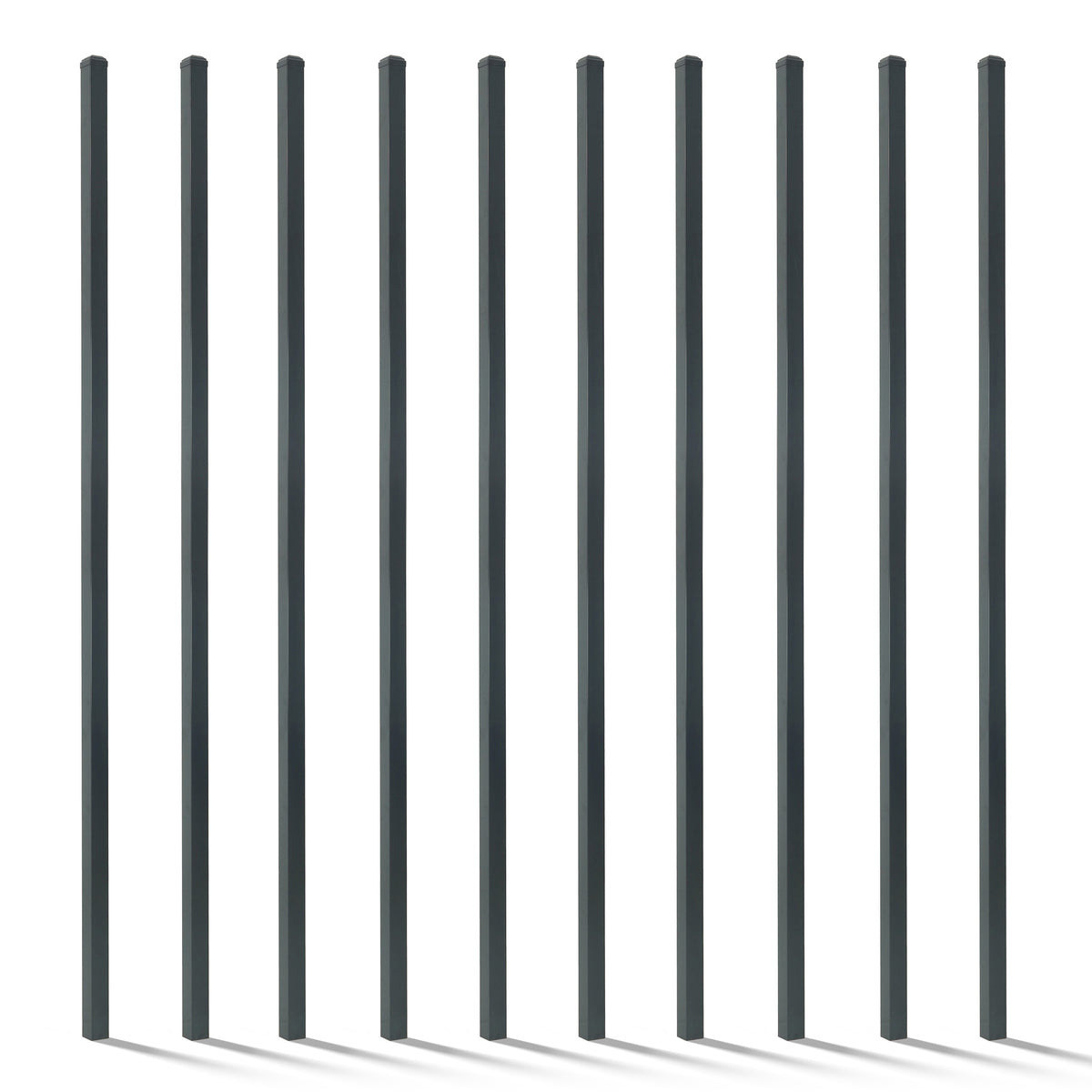 16 Gauge Heavy Duty 8FT Outdoor Steel Flat Top Fencing Border Post, Multiple Options