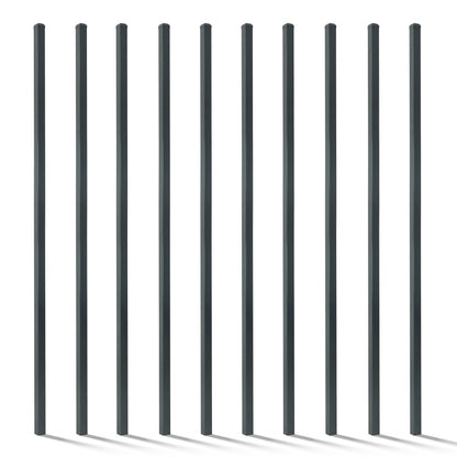 16 Gauge Heavy Duty 8FT Outdoor Steel Flat Top Fencing Border Post, Multiple Options