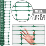 4 ft. x 100 ft. Green Plastic Fencing Roll for Construction Fencing, Pet Fencing and Event Fencing, 4 cm x 10 cm Mesh