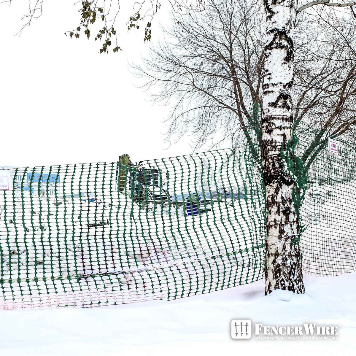 4 ft. x 100 ft. Green Plastic Fencing Roll for Construction Fencing, Pet Fencing and Event Fencing, 4 cm x 10 cm Mesh