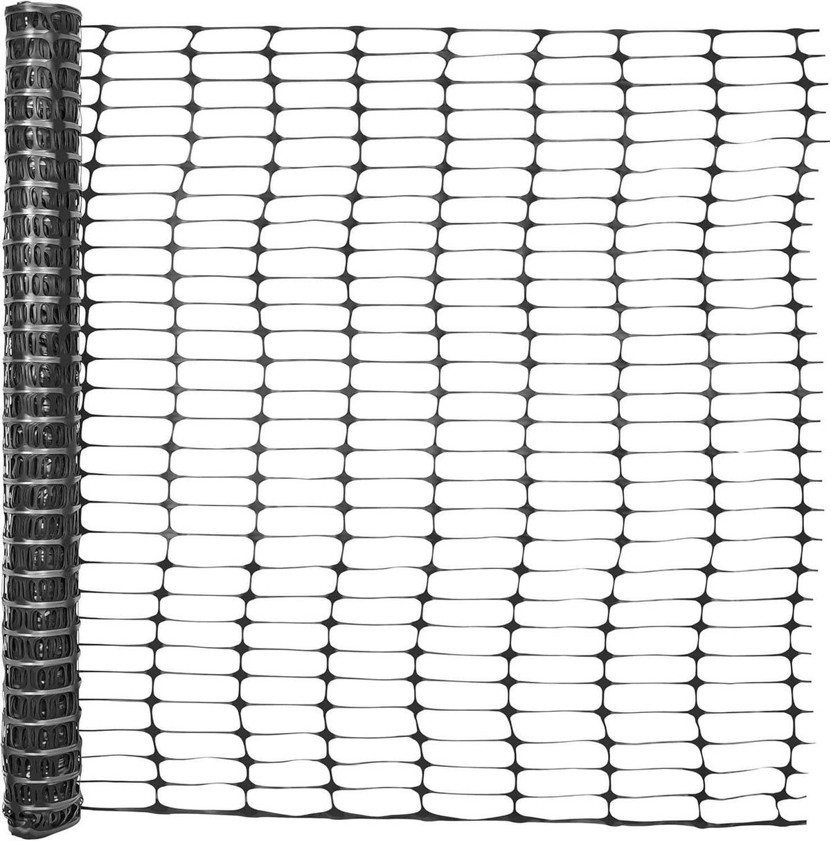 4 ft. x 100 ft. Black Plastic Fencing Roll for Construction Fencing, Pet Fencing and Event Fencing, 4 cm x 10 cm Mesh