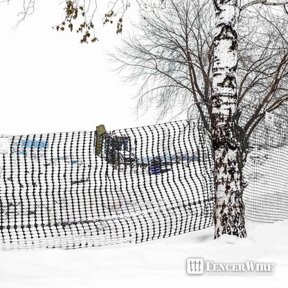 4 ft. x 100 ft. Black Plastic Fencing Roll for Construction Fencing, Pet Fencing and Event Fencing, 4 cm x 10 cm Mesh