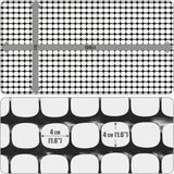4 ft. x 100 ft. Outdoor Black Plastic Snow Fence with Opening Mesh Size 1.6" x 1.6"