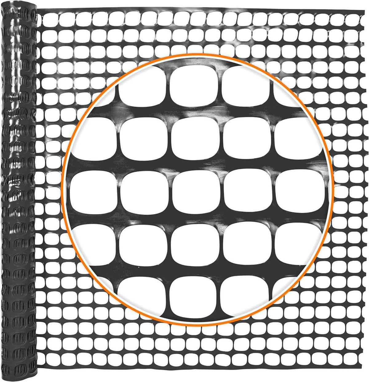 4 ft. x 100 ft. Outdoor Black Plastic Snow Fence with Opening Mesh Size 1.6" x 1.6"