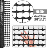 4 ft. x 100 ft. Outdoor Black Plastic Snow Fence with Opening Mesh Size 1.6" x 1.6"