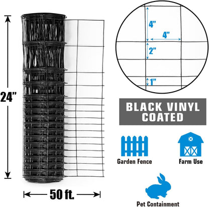 16 Gauge Vinyl Coated Rabbit Guard Fence, Multiple Options