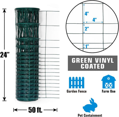16 Gauge Vinyl Coated Rabbit Guard Fence, Multiple Options