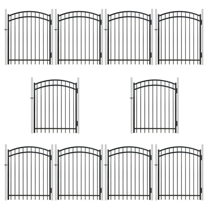 Puerta de valla decorativa arqueada de alta resistencia de 1.5 m de alto x 1.2 m de ancho con cerradura de puerta, varias opciones
