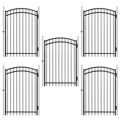 Valla decorativa de alta resistencia con arco, de 1.83 m de alto x 1.22 m de ancho, con cerradura y múltiples opciones
