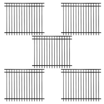 5FT Height X 6FT Width Heavy Duty Flat Top Fence Barrier Panel, Multiple Options