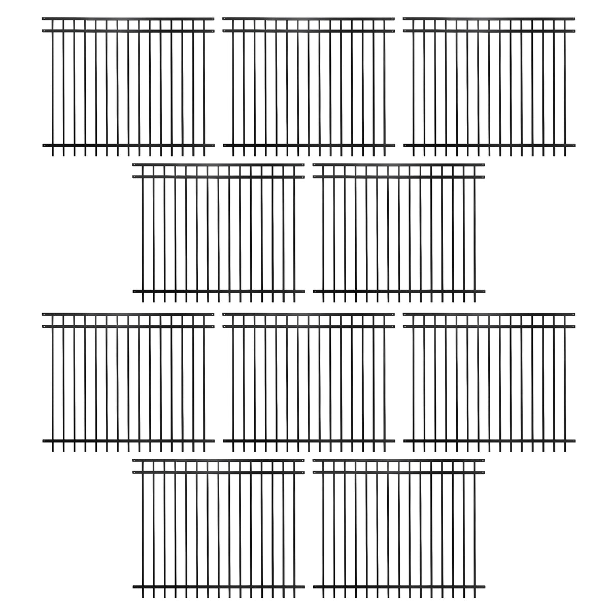 5FT Height X 6FT Width Heavy Duty Flat Top Fence Barrier Panel, Multiple Options