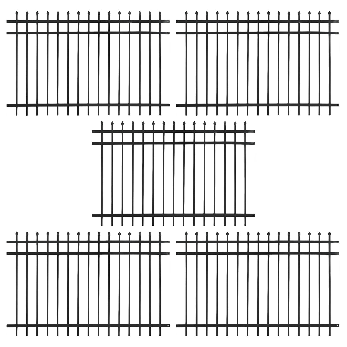 4FT Height X 6FT Width Heavy Duty Pinnacle Fence Barrier Panel, Multiple Options