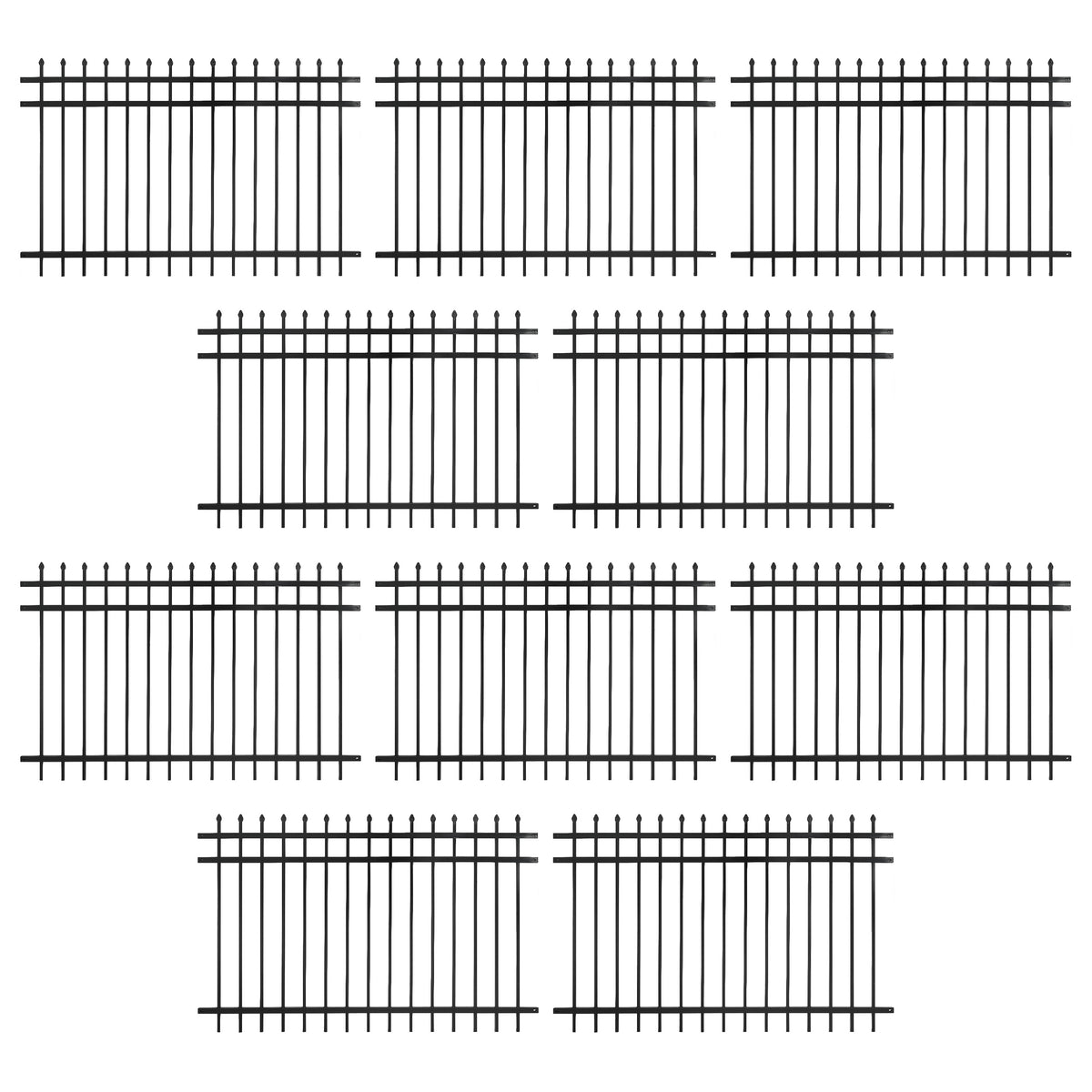 4FT Height X 6FT Width Heavy Duty Pinnacle Fence Barrier Panel, Multiple Options