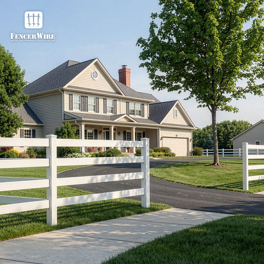 7ft Vinyl Ranch Corner Post with Cap, Multiple Options