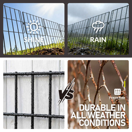 Garden Animal Barrier Fences, Outdoor Deterrent for Yard Patio, Anti Dig Pet Guard for Dogs, 16"H x 12"W No Digging Garden Panels, Under Fence Barrier with 1.5" Gap, Multiple Options