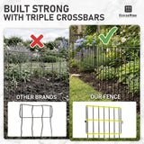 Garden Animal Barrier Fences, Outdoor Deterrent for Yard Patio, Anti Dig Pet Guard for Dogs, 16"H x 12"W No Digging Garden Panels, Under Fence Barrier with 1.5" Gap, Multiple Options