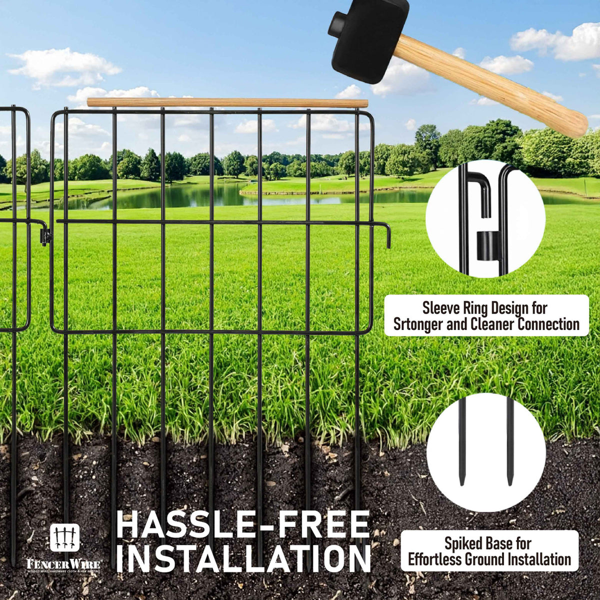 Garden Animal Barrier Fences, Outdoor Deterrent for Yard Patio, Anti Dig Pet Guard for Dogs, 16"H x 12"W No Digging Garden Panels, Under Fence Barrier with 1.5" Gap, Multiple Options