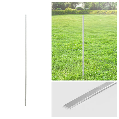 Barra de tensión de acero galvanizado plateado de 4/5/6 pies, barra plana de 48/60/72 pulgadas para piezas de cerca de malla ciclónica de 4'/5'/6', múltiples opciones