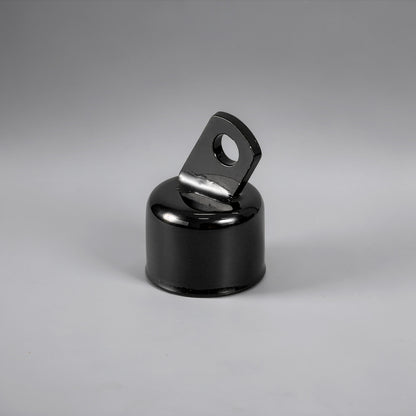 Terminal de Gradil Superior Preto de 1-5/8", Tampa de Terminal para Tubo com Diâmetro Externo de 1-5/8", Múltiplas Opções