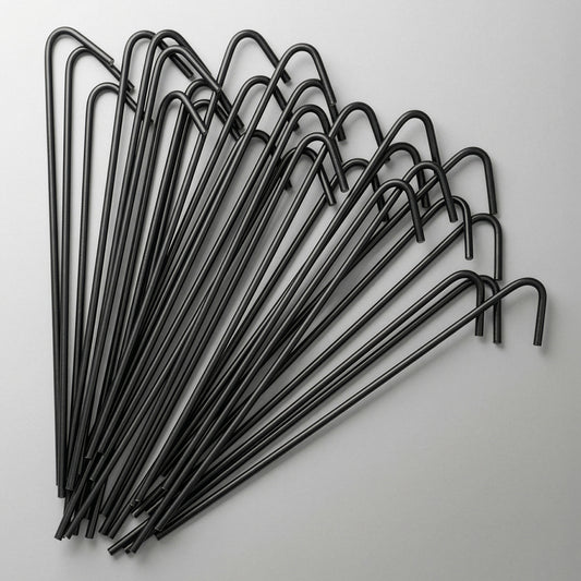 6.5 Inch 150 PCS 10 Gauge Heavy Duty Chain Link Wire Ties, Fence Metal Slats Hook Tie Wires, Garden, Dog, Animal Fencing Hardware Parts, Black