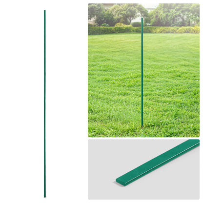 Barra tensora galvanizada verde de 4/5/6 pies, barra plana de 48/60/72 pulgadas para piezas de cerca de malla ciclónica de 4'/5'/6', múltiples opciones