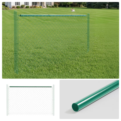 Riel Superior para Cercas de 10 PIES de Diámetro 1-5/8", Tubería Galvanizada con Recubrimiento de Polvo Verde para Cercas de Malla Ciclónica, Múltiples Opciones