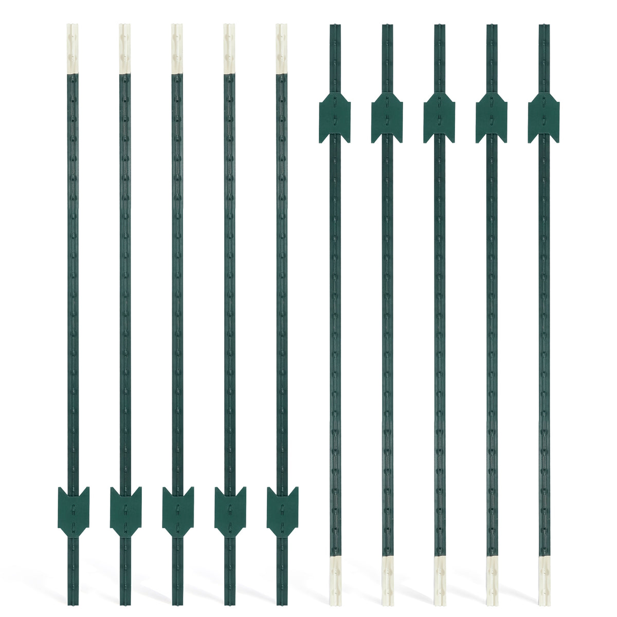 7FT No Dig Steel T-Post with T-Channel and Anchor Plate, Multiple Options