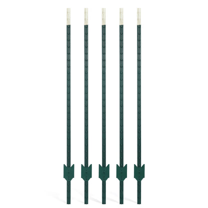 7FT No Dig Steel T-Post with T-Channel and Anchor Plate, Multiple Options